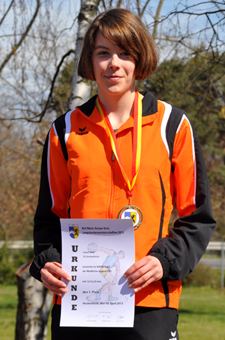 Lisa Frisch Kreismeister 2013 3000m