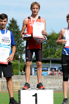 Mannheim Leichtathletik Florian Mertens Badischer Meister Goldmedaille