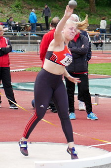 Mannheim Leichtathletik Kugelstoßen Katia Rippert