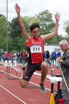Mannheim Leichtathletik Weitsprung Stefano Longjump
