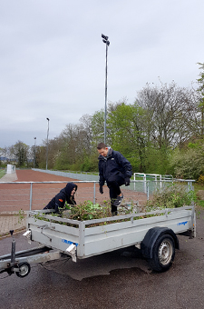 Arbeitseinsatz Sportplatz Mannheim Ehrenamt Sanierung