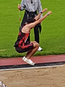 Deutsche Meisterschaft Mannheim Leichtathletik Stefano Dreisprung