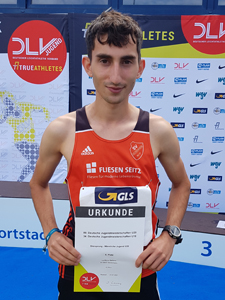 Deutsche Meisterschaft Mannheim Leichtathletik Stefano Dreisprung