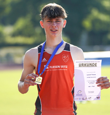 Leonard Süddeutscher Meister Mannheim Leichtathletik