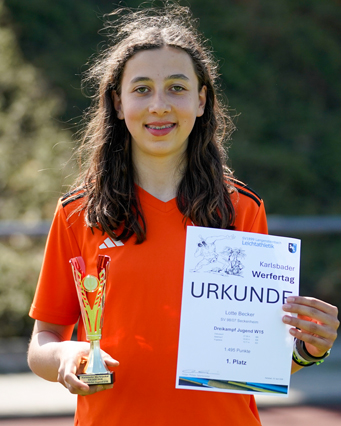 Lotte Sieg Pokal Werferpokal Troph&auml;e
