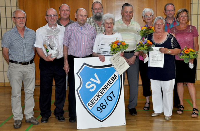 Jubilare Hauptversammlung Mannheim Seckenheim SV 98/07 1898 1907 Seggene