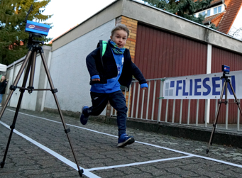 Winterfeier Leichtathletik Sprint Lichtschranke